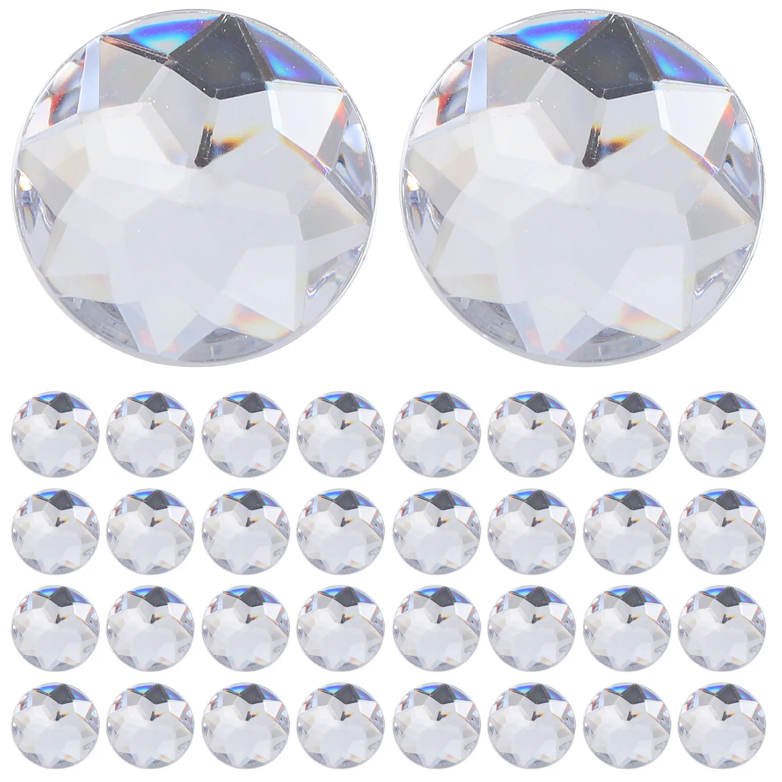 

100Pcs Flatback Round Acrylic Rhinestones 2.5mm for DIY Crafts Nail Art Tumbler Mugs Shoes Clothes Decor Rhinestone Stickers