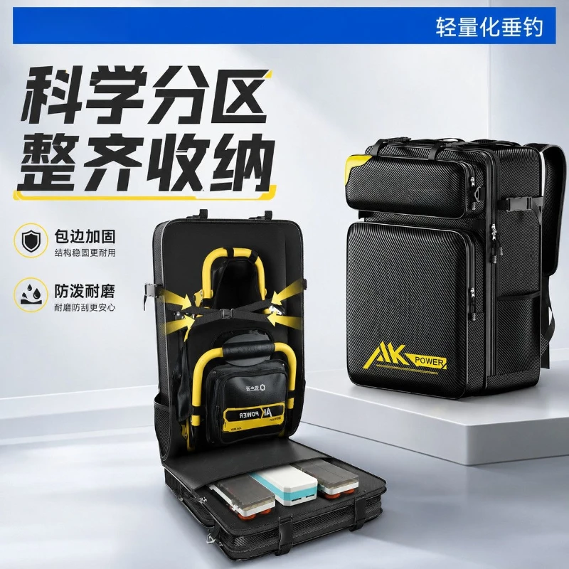 New Chair Backpack Double Layer Thickened Waterproof Fishing Sports and Entertainment Gear Storage Fishing Bags Chair Backpack