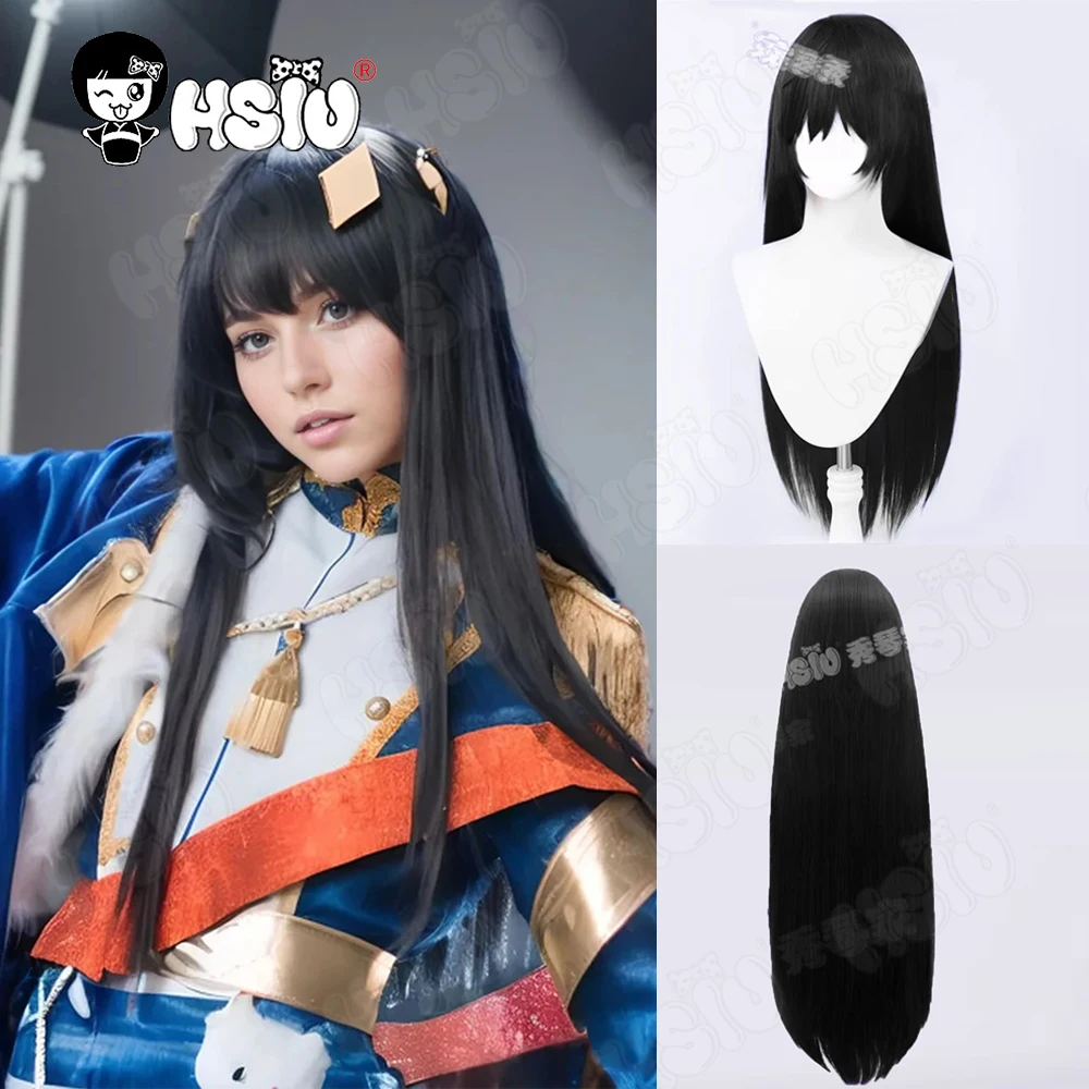 

Kagura Hikari Cosplay Wig Fiber synthetic wig「HSIU」100cm Black Long Wig+Wig cap Anime Revue Starlight Kagura Hikari Cosplay