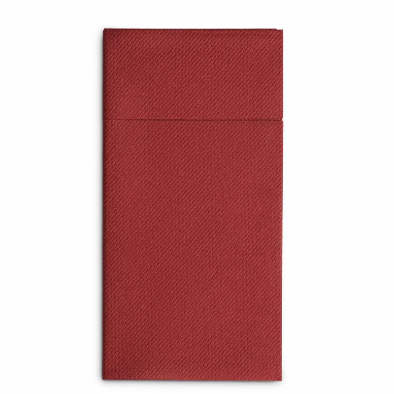 

KEOL-100PCS одноразовые салфетки для ужина со встроенным карманом для столовых приборов, сложенная ткань, как бумажные салфетки для свадебной вечеринки, красные