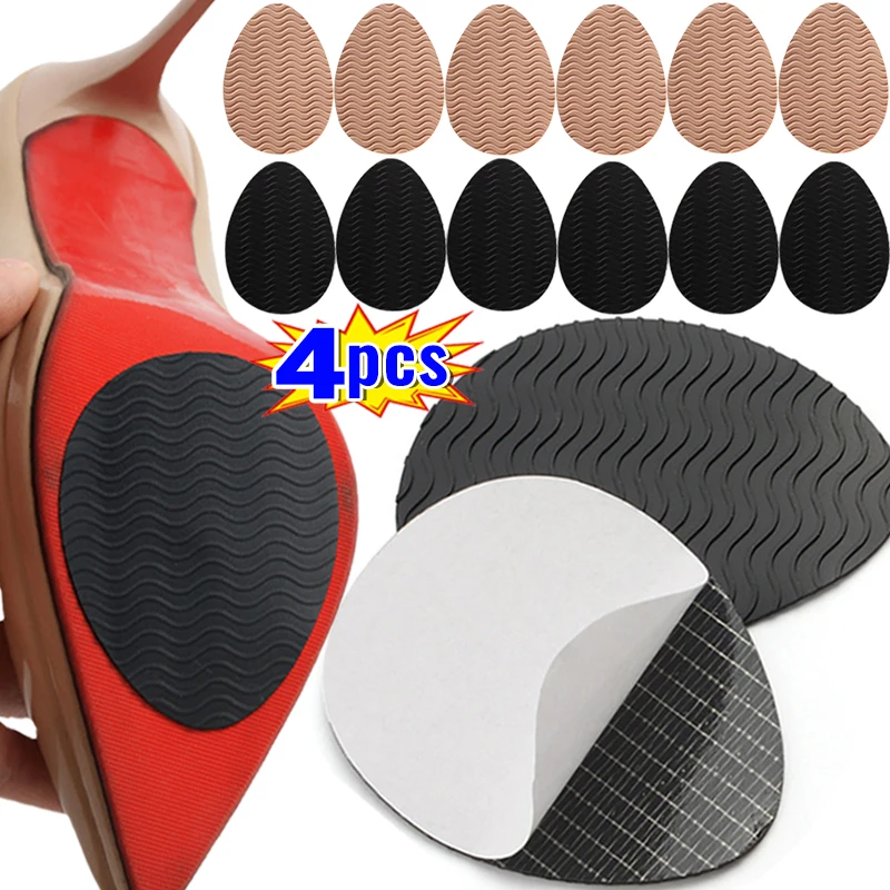 Rubber Forefoot Pads Men Women Shoes Soles Protector Anti-slip Repair Outsoles Self-adhesive Sticker High Heel Care Bottom Patch