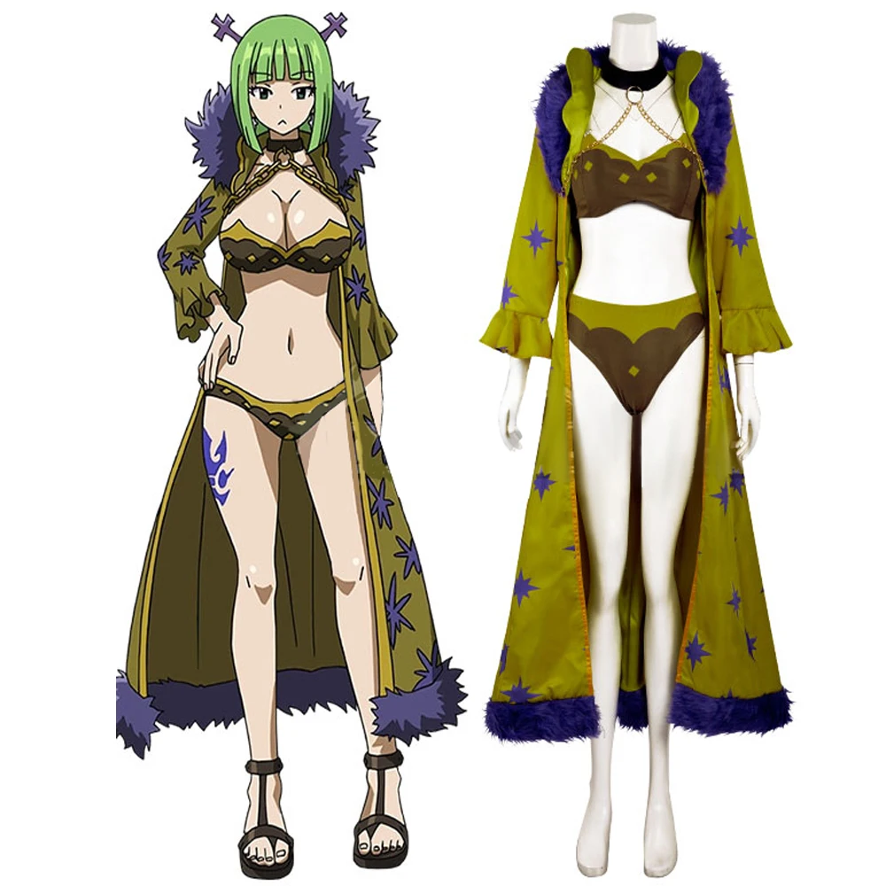 Brandish μ Costume Cosplay Cappotto bikini da donna Vestito sexy da palcoscenico per cosplay di Halloween