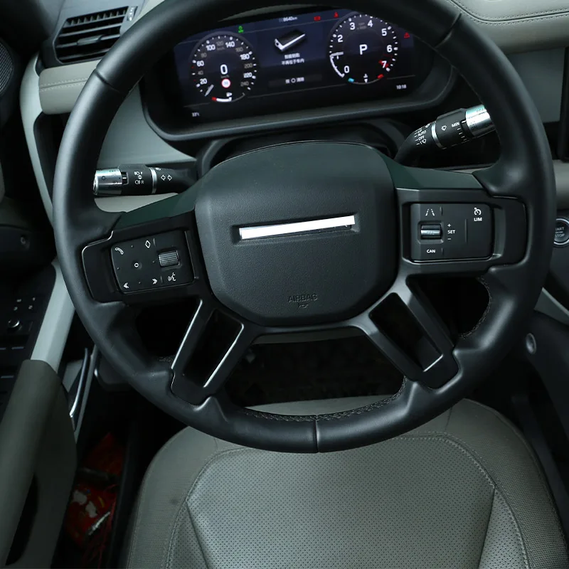New! ! ! For Land Rover Defender 90 110 2020-2024 ABS Carbon Fiber Interior Car Steering Wheel Decorative Sticker Car Accessory