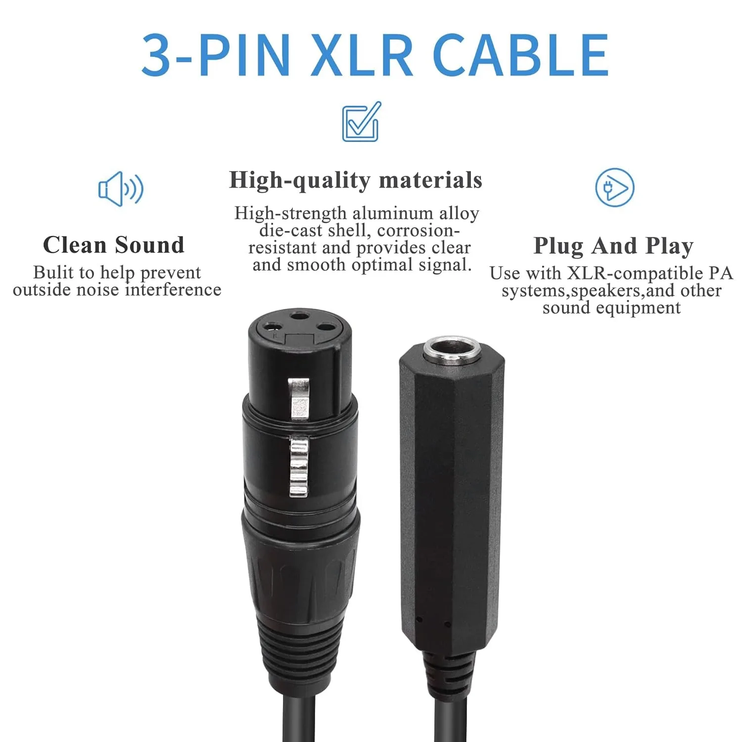 0.3m/1Ft XLR to 1/4