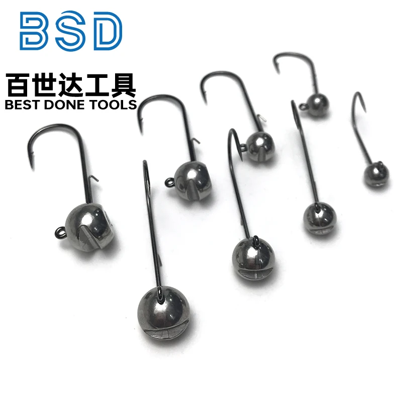 1.8g 2.7g 3.5g 5.3g 7g 10g 14g 17.5g 21g 28g 95% tungsten Jig head hook crank fishing hook head Jig lure hard bait soft worm jig