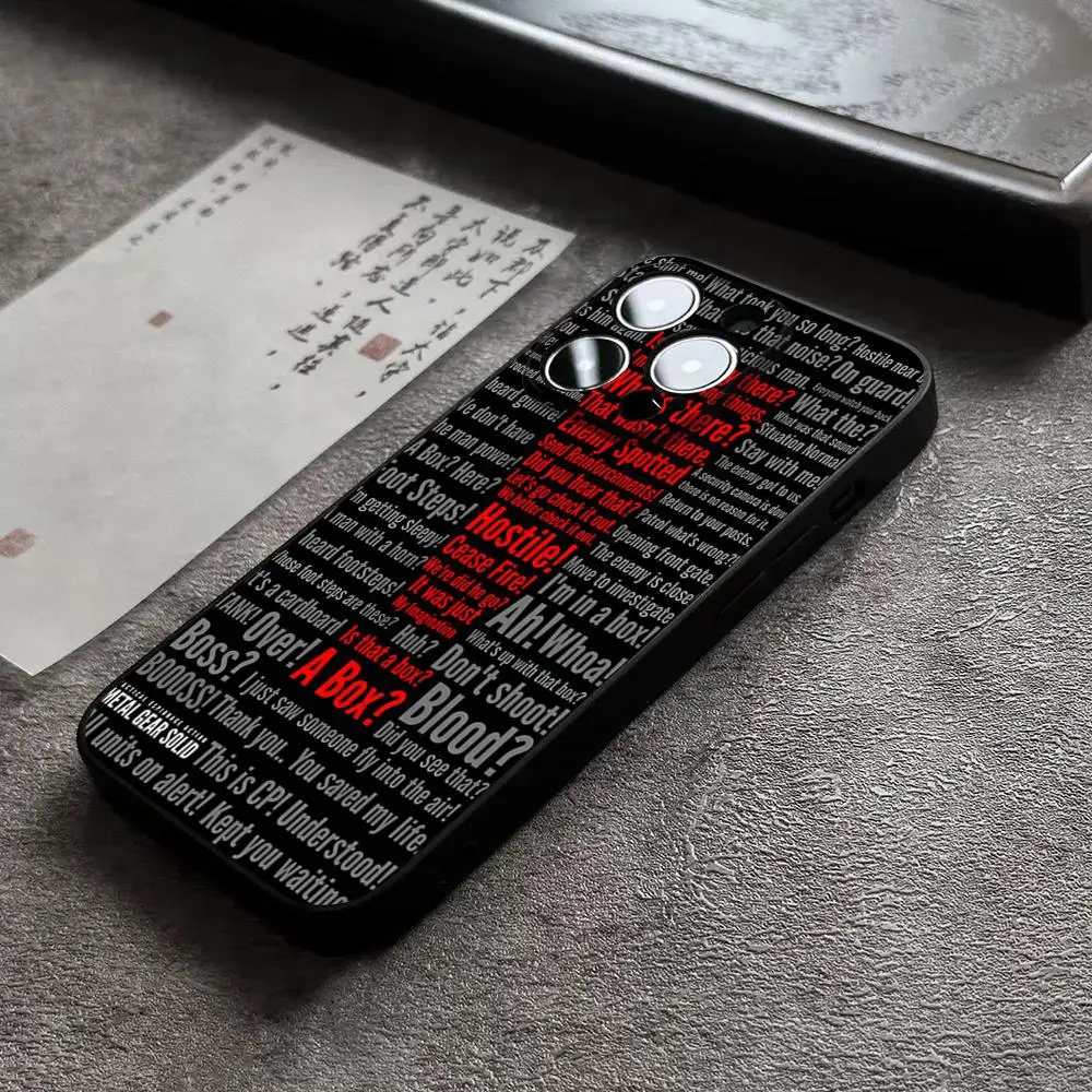 Metal Gear Solid Phone Case For 14 Pro Max For Apple Iphone 16 15 Po Max 12 Mini 11 13 Pro Xr X Xs 8 7 Plus Back Cover