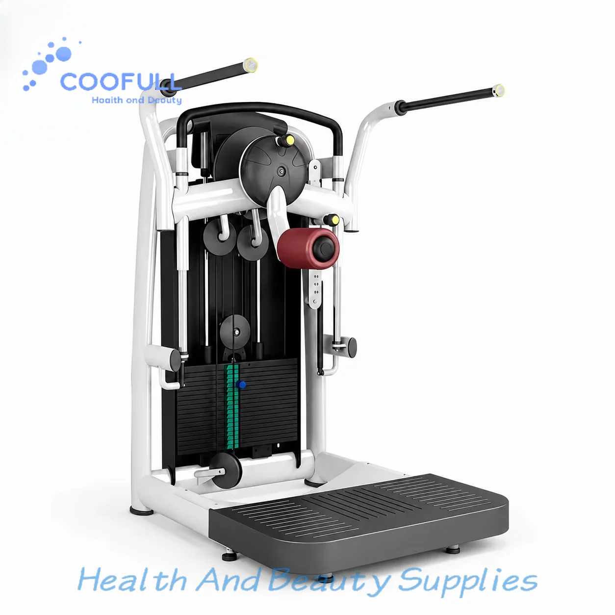 Coofull ZY Commercial Standing Leg Curl Machine Hamstring Strength Trainer Weight Stack Gym Fitness Equipment
