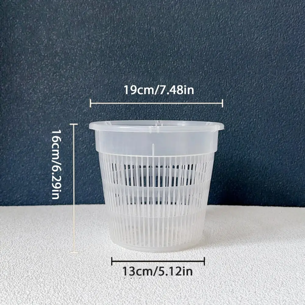 Transparent Flower Pot Orchid Pot Orchid Flower Pot with Drainage Holes Raised Bottom Slotted Planter Breathable for Indoor