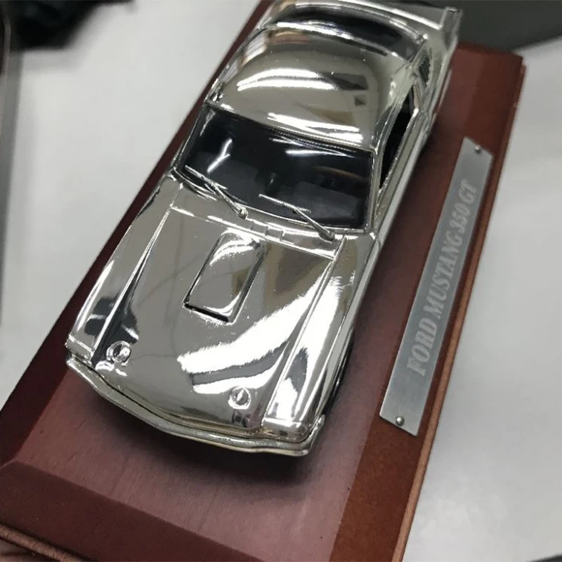 Diecast Original 1:43 Scale Ford Mustang 350 GT Simulation Alloy Model Static Display Collectible Souvenir Decoration Gift Toy