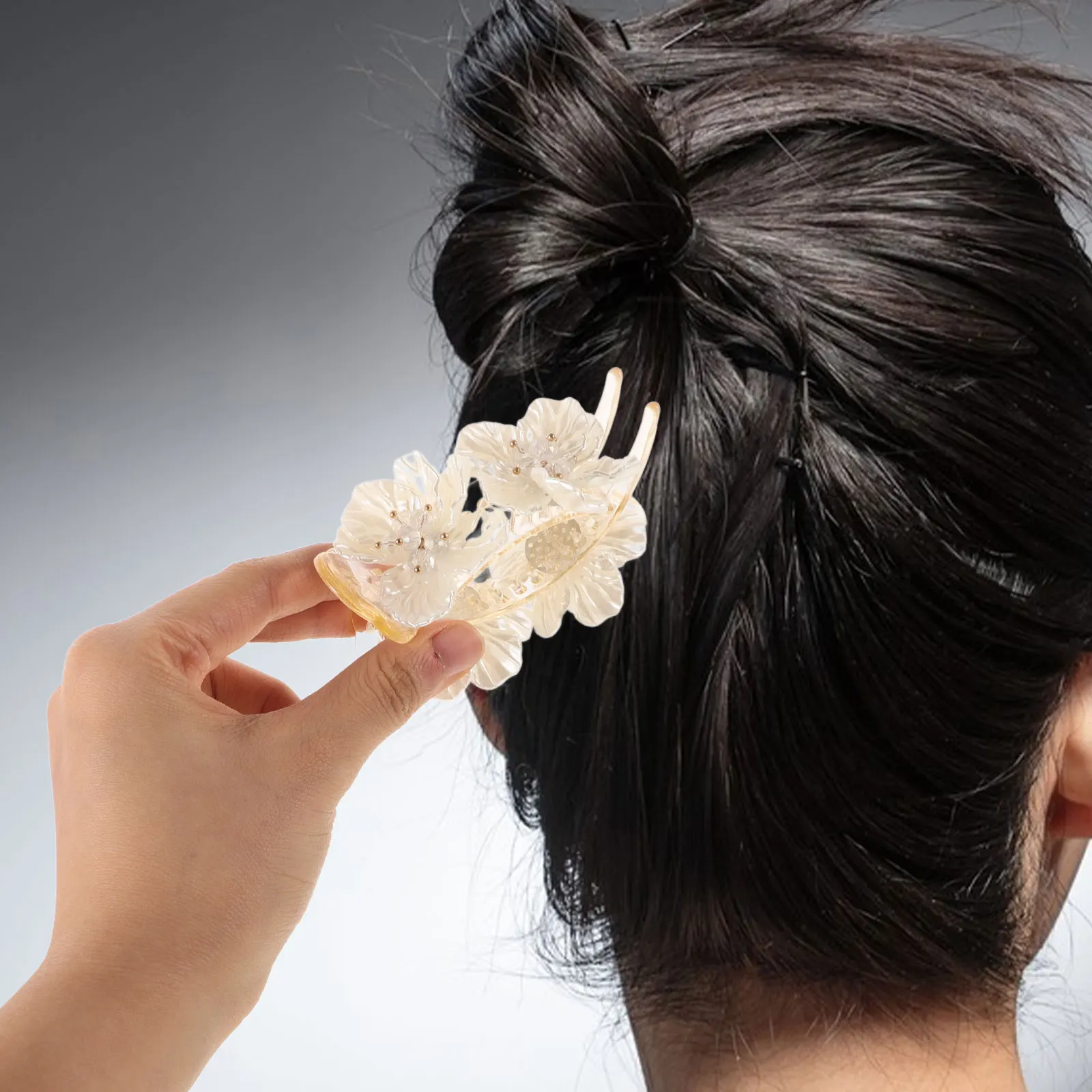 

Large Flower Hair Claw Clip Exquisite Color Elegant Hair Clamp for Women Family Friends Party Accessories Flower Claw Clip