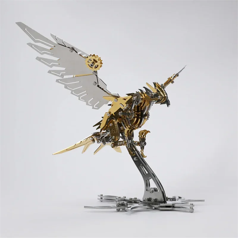 3D Metal Eagle Falconry Predator Mechanical Assembly Bird Model DIY Eagle Kits Handmade Jigsaw Puzzle Toy for Adults