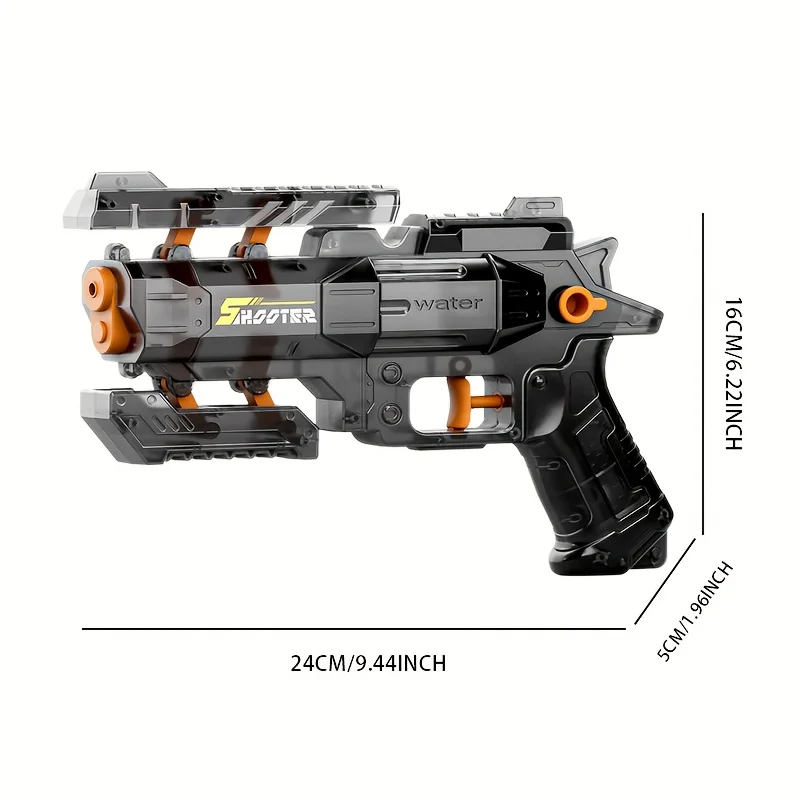 Deformable Manual Water Gun for Kids Durable Plastic Watergun Summer Outdoor Interactive Water Blaster Toys For Beach Pool Party