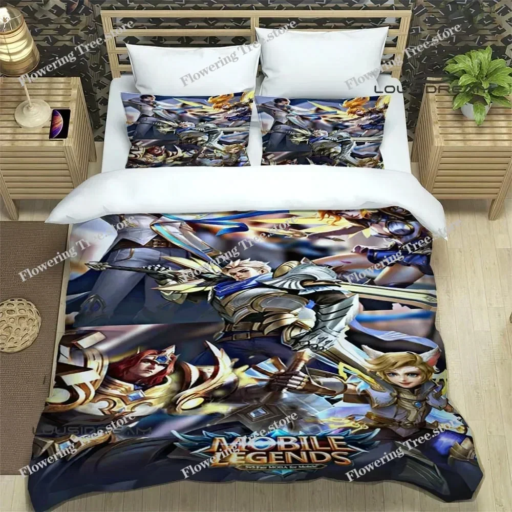 Mobile Legends Bang Bang Bedding Sets Exquisite Bed Supplies Set Duvet Cover Bed Comforter Set Bedding Set Luxury Birthday Gift0