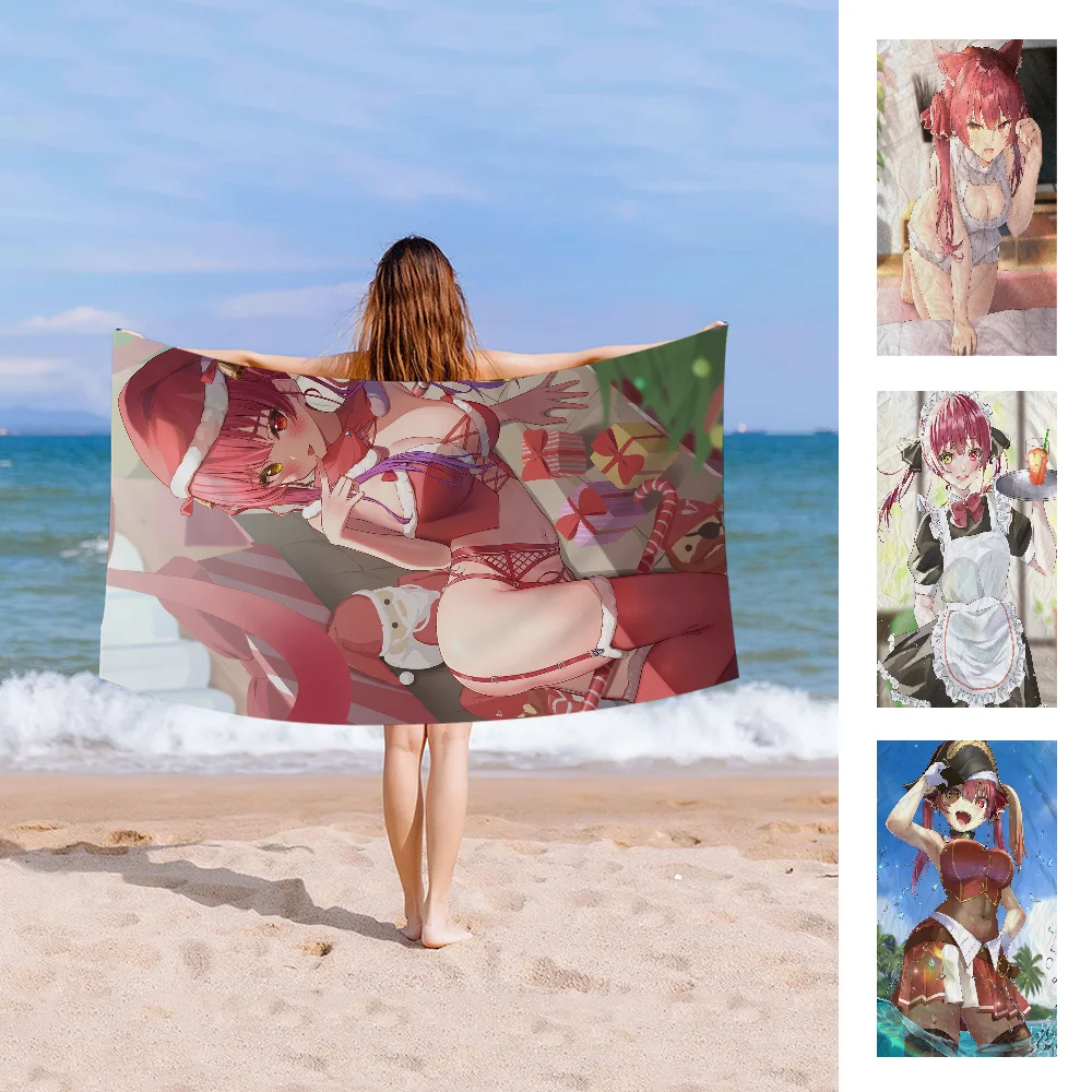 Houshou Marine Microfiber Blanket Quick Drying Beach Towels Oversized Printing Super Absorbent Pool Towel Blanket