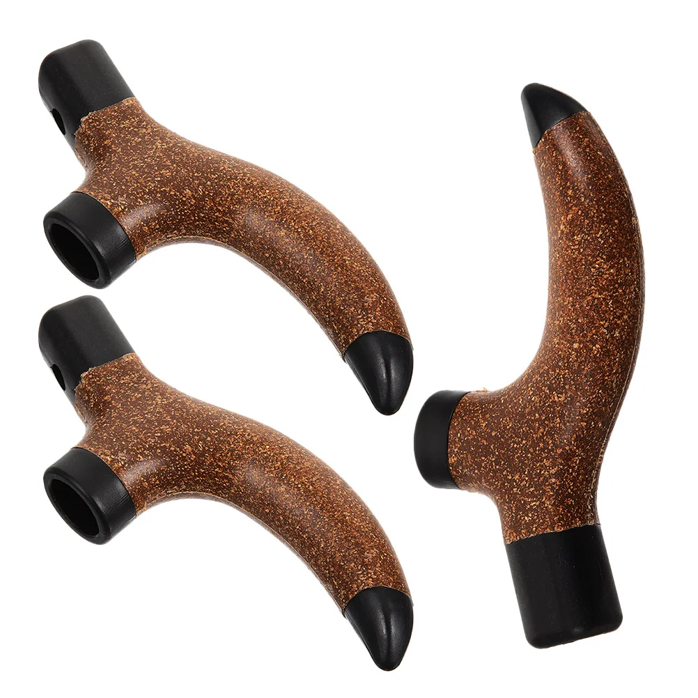 

3Pcs Hiking Pole Handles Cork Grip Anti-Slip Replacement Trekking Stick Parts for Walking Stability Support Cane Grip