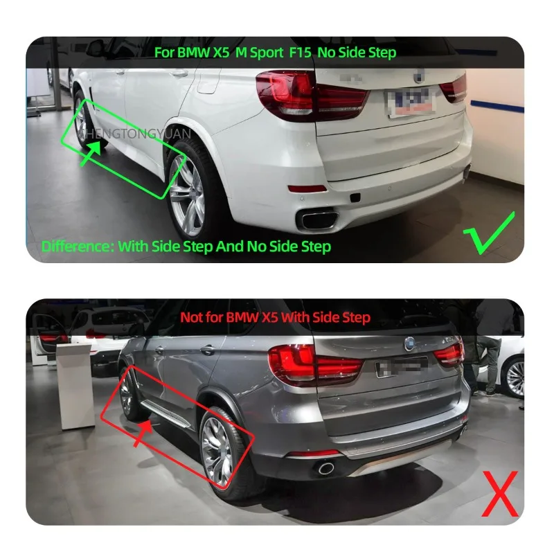 For BMW X5 M Sport F15 Mud Flaps Splash Guards For BMW X5 M No Side Step Ⅲ‌ Mudguards 2014-2018(Not for BMW X5 With Side Step