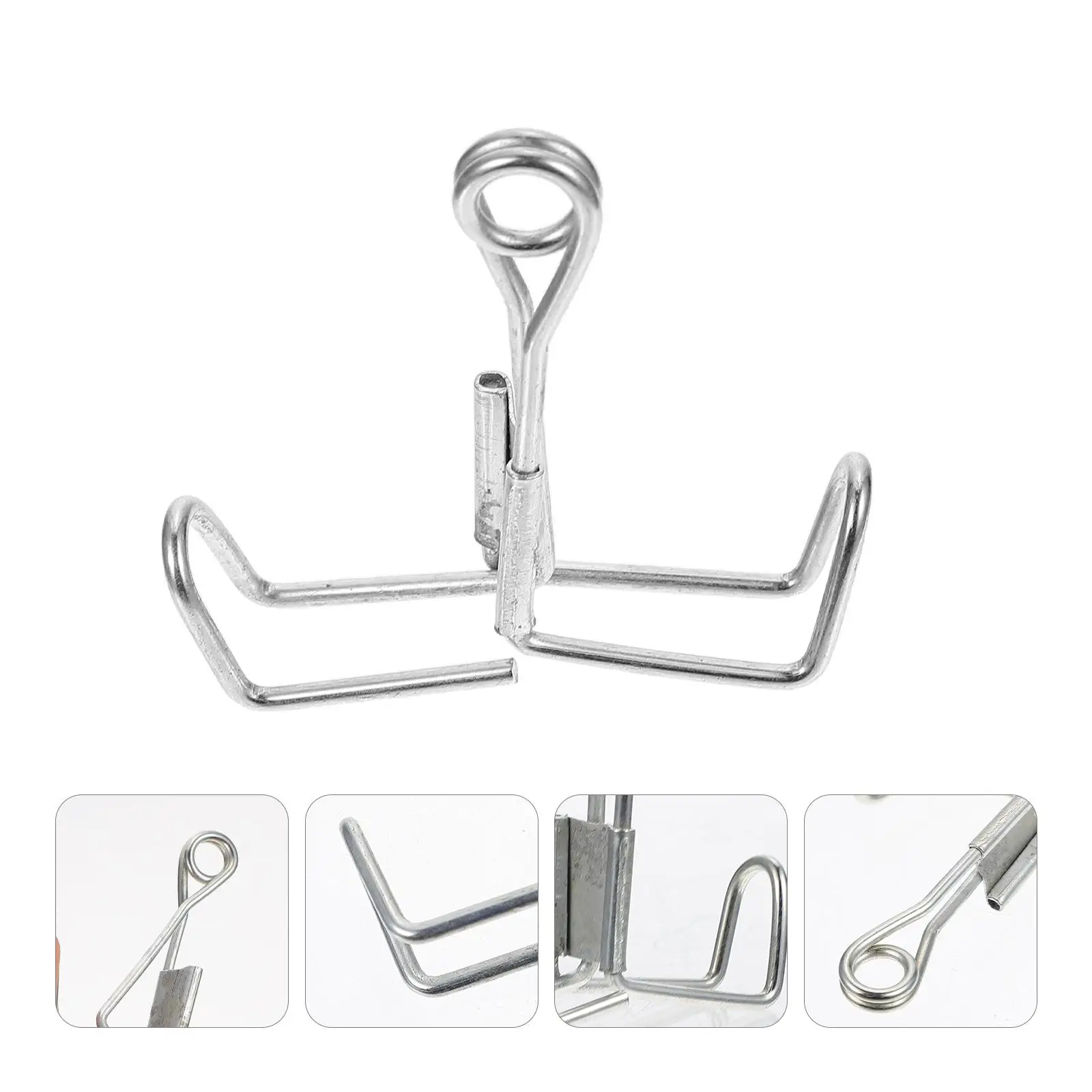 10 pcs Water Stop Clip for Control Hose Clamp Emulsion Tube Adjustable Carbon Steel Galvanized Lab Clamps Spring Metal