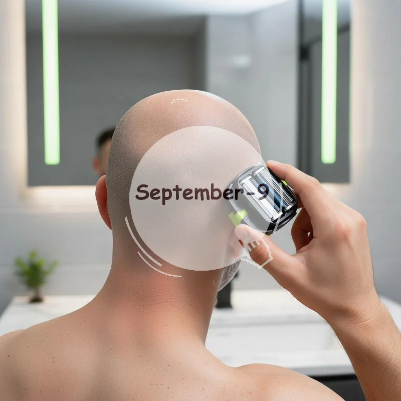 Men's Convenient Multi-Blade Shaver Effortless Bald Head & Body Hair Grooming For Unisex Washable Shave Clean In One Strok
