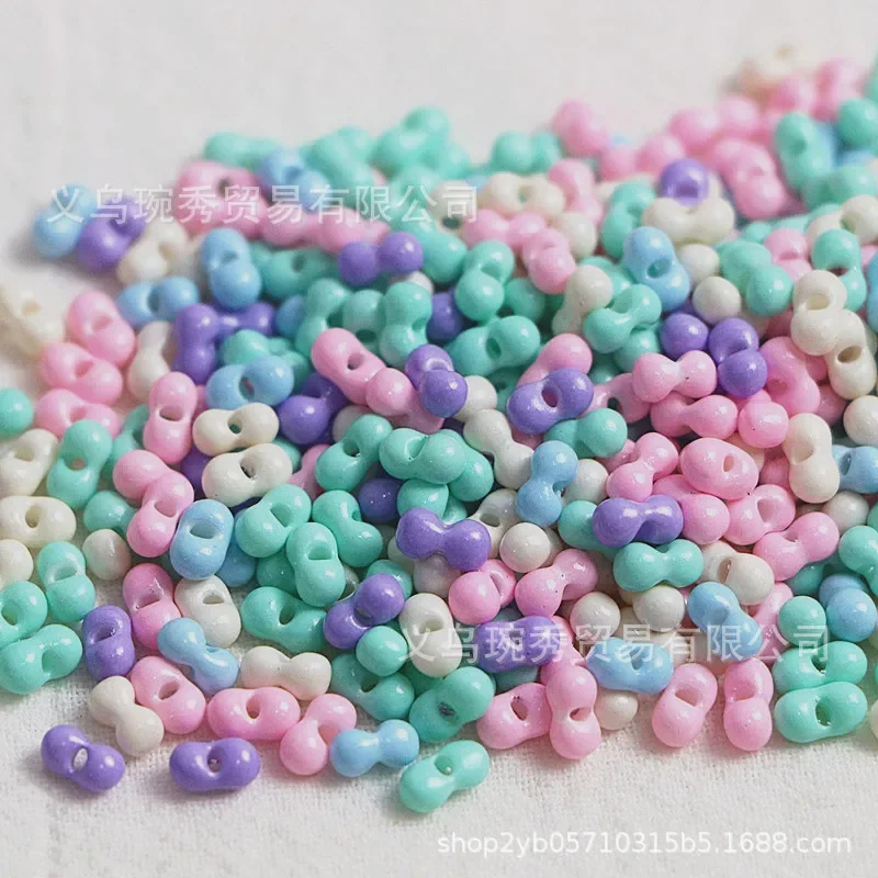 Super high-quality solid colored peanut bead gourd bead 3 * 6mm handmade DIY beaded bracelet necklace accessory materials