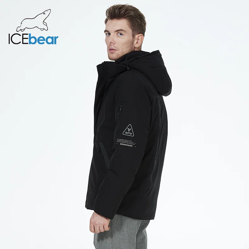 ICEbear-Jaqueta masculina com capuz, à prova de vento e quente, Parka masculina, roupa essencial, elegante, inverno, MWD21926I, 2023