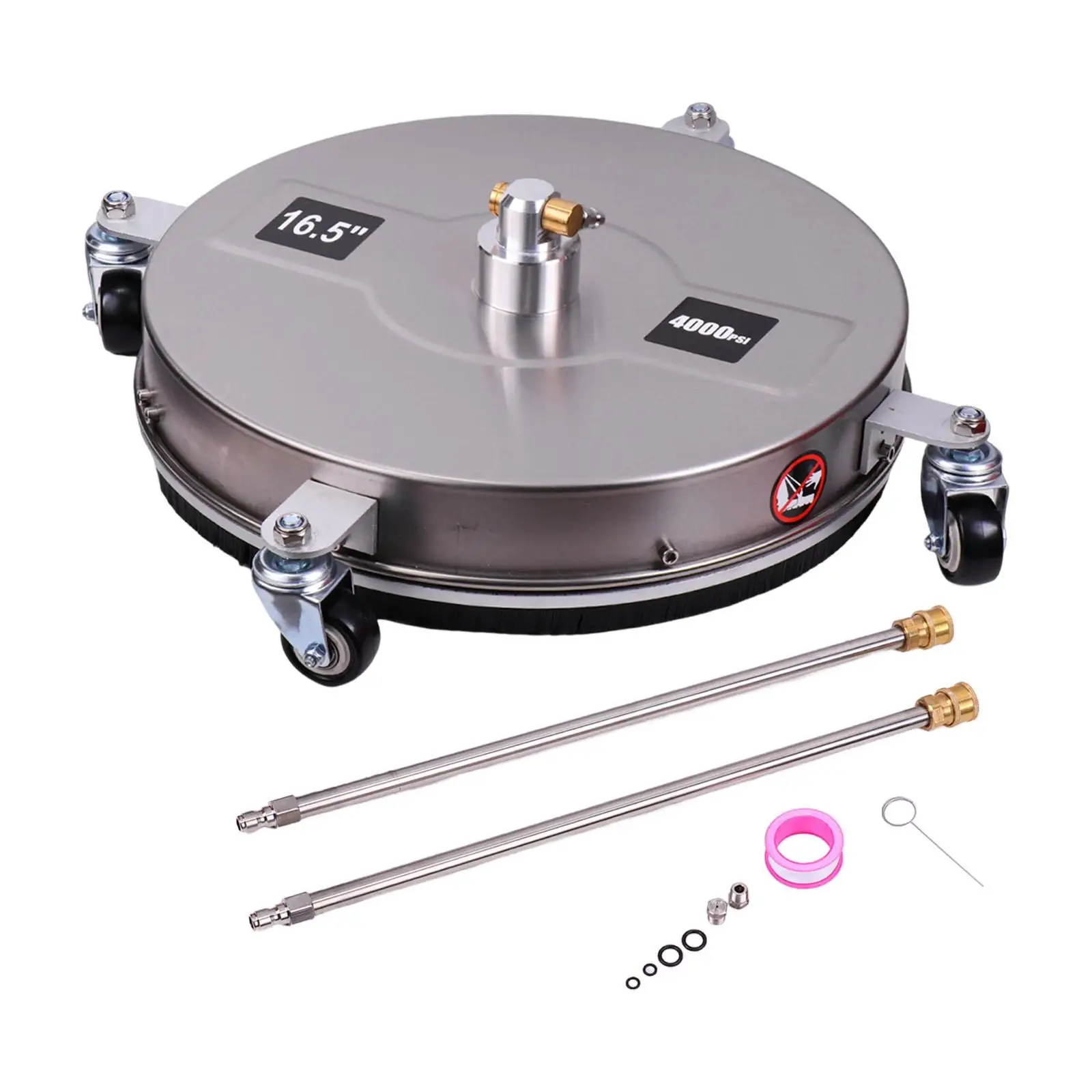 Pressure Washer Surface Cleaner with 4 Wheels for Patio Concrete Driveways