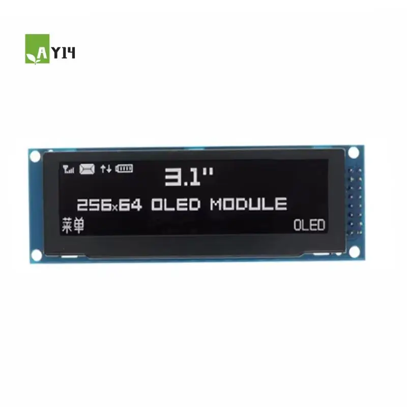 AY14 -3.12 Inch OLED Display 256X64 SSD1322 Driver Graphic LCD Module Parallel/SPI Soldering Pin For Arduino/C51