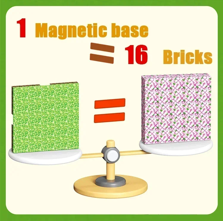 Blocs de construction magnétiques Mine World, plaque de Base magnétique, variété de plaques de Base assorties, bricolage pour enfants, ensemble Cube magnétique, jouets sensoriels, cadeau