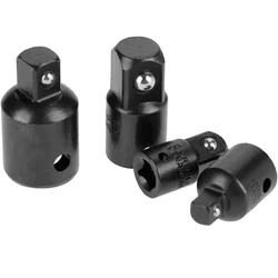 4PCS 1/2 3/8 1/4 inch Impact Socket Adapter Reducer Set Use Wrenches Drills in Auto and Impact Driver Construction Work