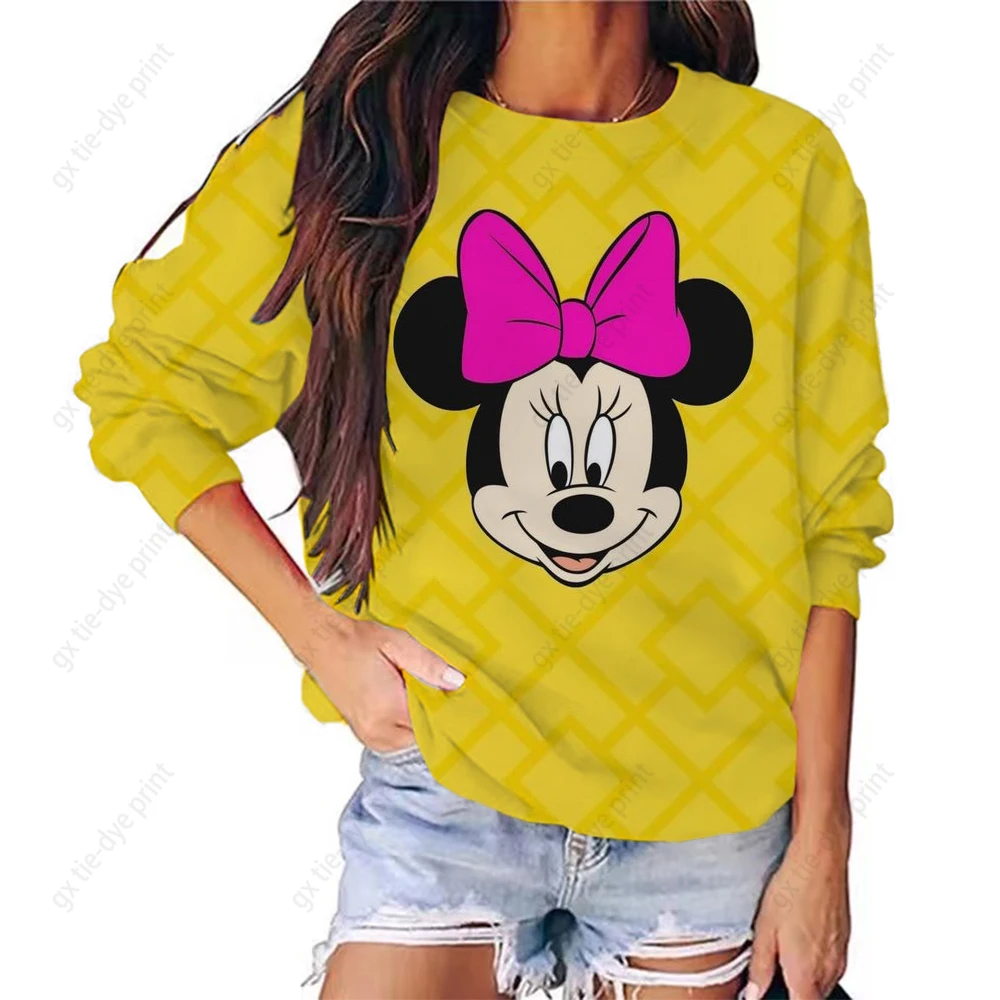 Disney Women Hoodies and Sweatshirts Mickey Mouse Fall Spring Sweatshirts Fall Spring Harajuku Long Sleeve Hoodie Clothes