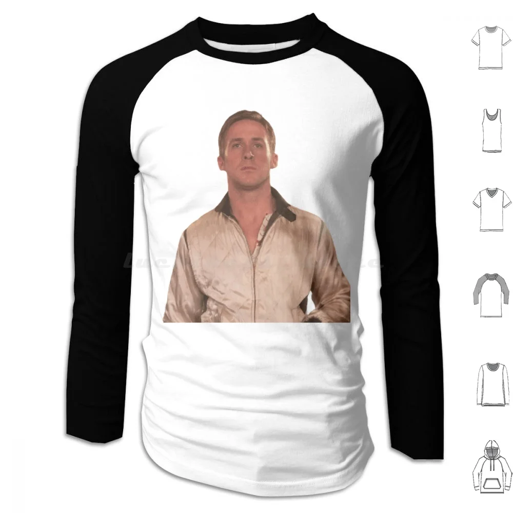 درايف رايان جوسلينج هوديي قطن كم طويل رايان جوسلينج درايف سيجما ذكر فيلم الحركة أفلام سينما سيجما