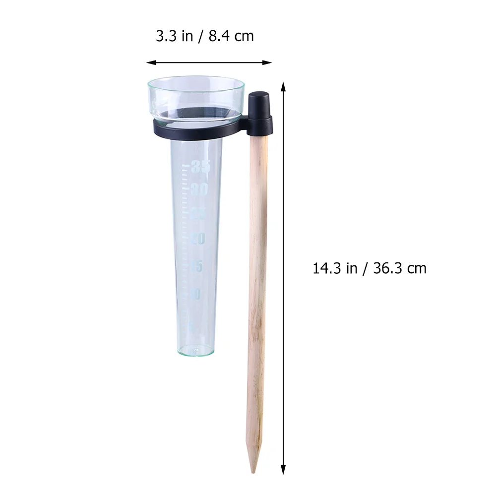 

Rainfall Gauge Measuring Cup Plastic Less Than 35cm Scale Wooden Stick Outdoor Garden Rain Meter Farming Climate Statistics