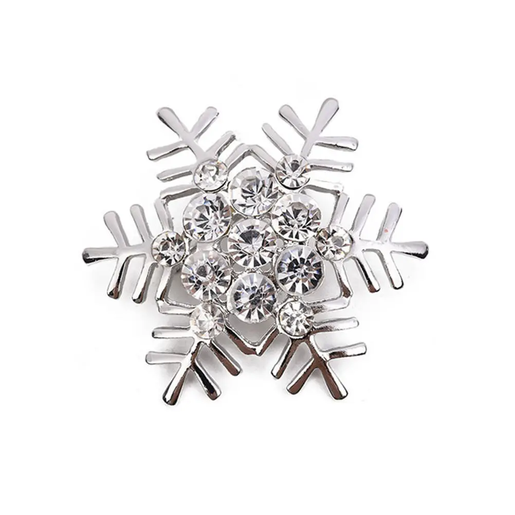 Metallic Silver Snowflake Napkin Rings Set of 4 – Rhinestone Bling Holiday Table Decor for Christmas Wedding Bridal Shower
