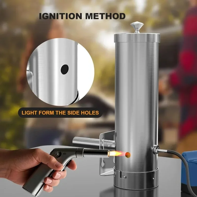 

Деревянные гранулы, уличный генератор холодного дыма, портативный электрический курильщик для барбекю с крышкой и воздушным насосом