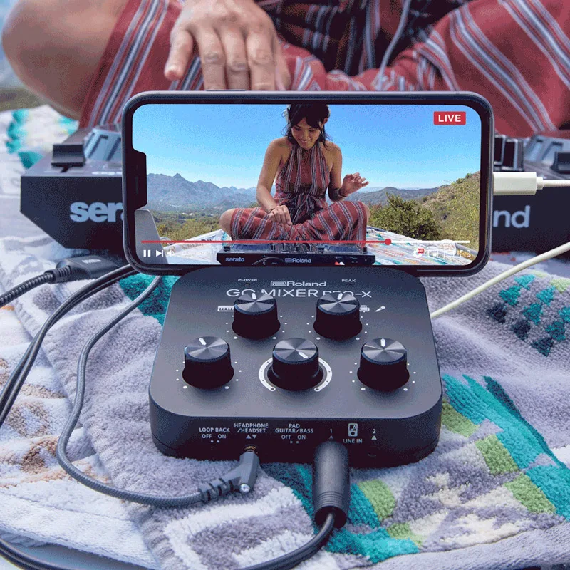 Roland GO Mixer PRO-X Audio Mixer And Audio Interface For Smartphones And Computers In 2021 Live Streaming Guitar Playing