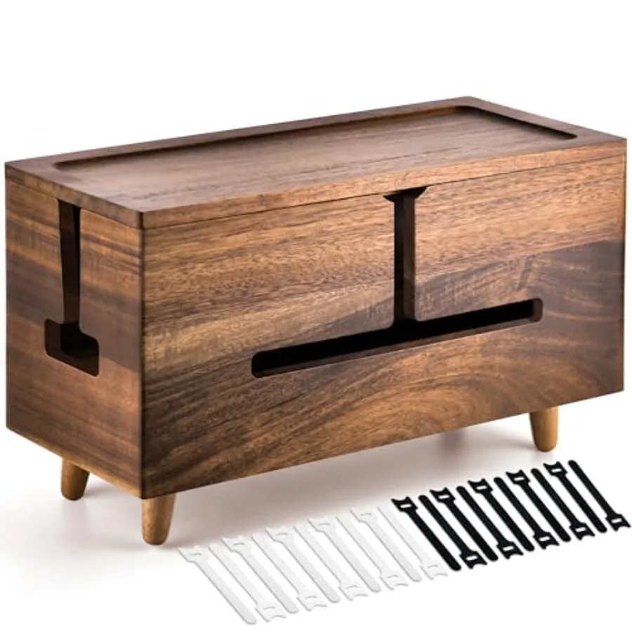 

Большой органайзер для кабелей - Коробка для электрических проводов и удлинителей - Скрывает кабели на столе и полу - Решение для хранения и организации