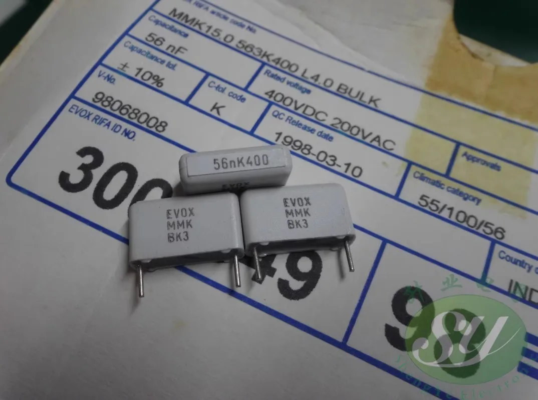 10 Uds EVOX MMK15 0,056 uf/400v 56nf 563 nuevo condensador de película 15MM