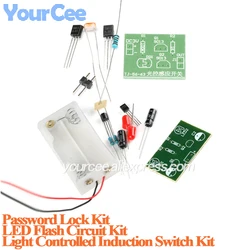 2pcs/1pc Triode Transistor Multivibrator LED Flash Light Electronic DIY Kit Light controlled induction switch Password lock kit