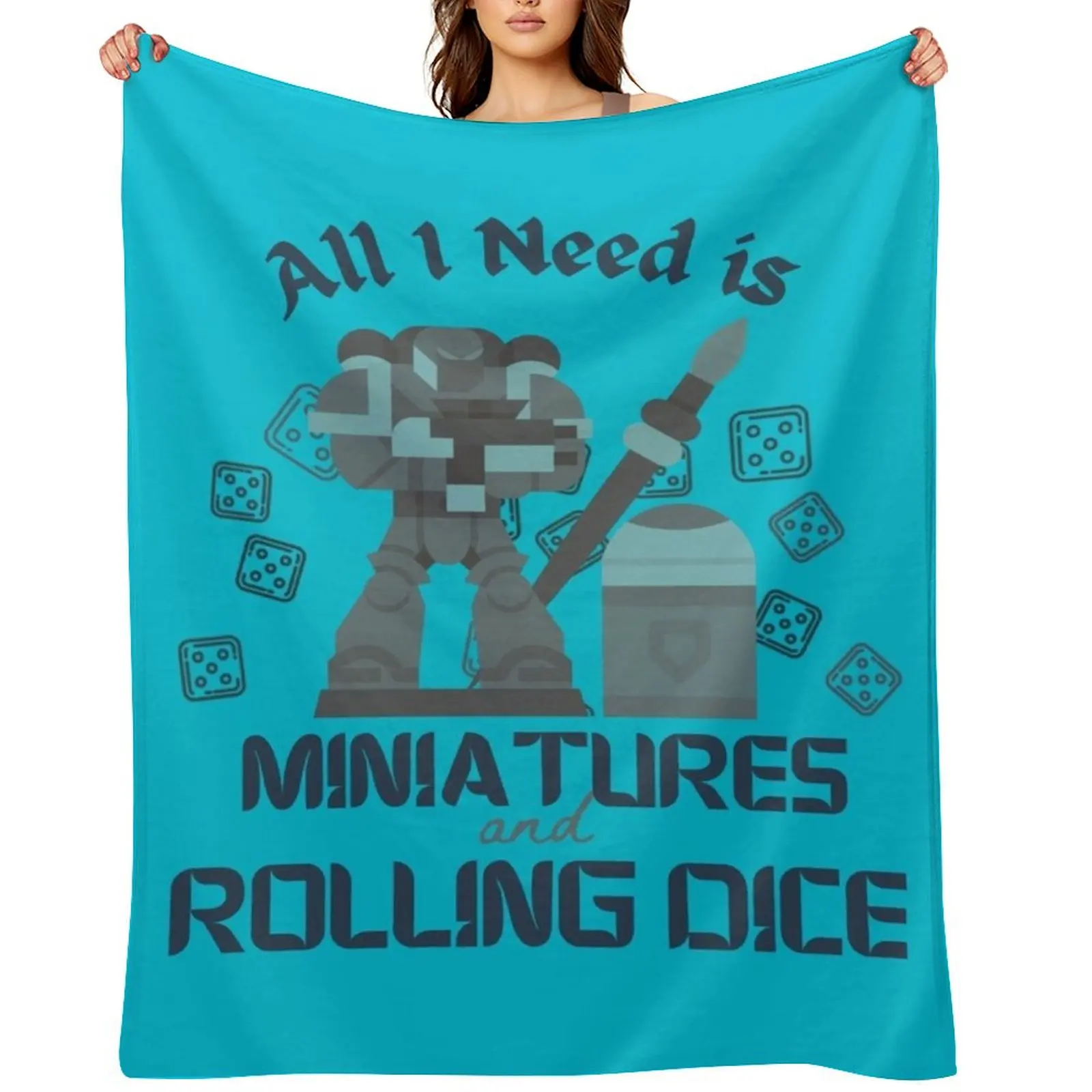 All I Need is Miniatures and Rolling Dice Throw Blanket Luxury Thicken Plaid Weighted Blankets For Baby Blankets