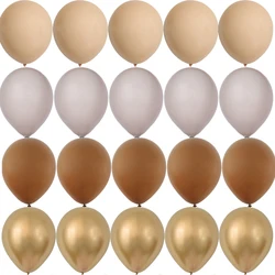 10inch 15/20PCS Vintage Balloon Set Retro Caramel Khaki Balloon for Birthday Wedding Party Decoration Supply Kids DIY Gifts