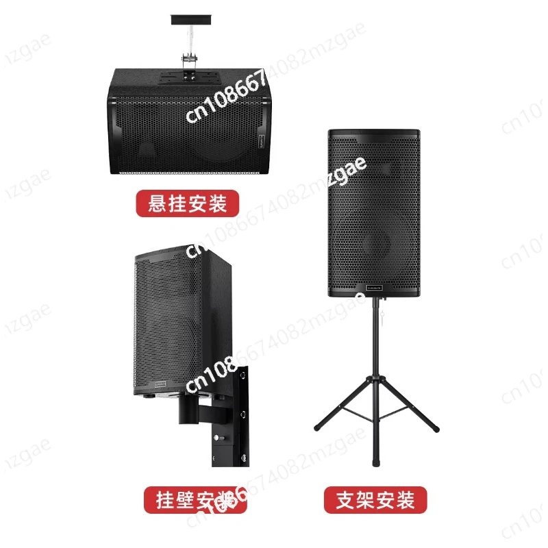 Wall-mounted speakers, subwoofer bar, gym, dance studio, meeting room, wireless audio, store-specific commercial set