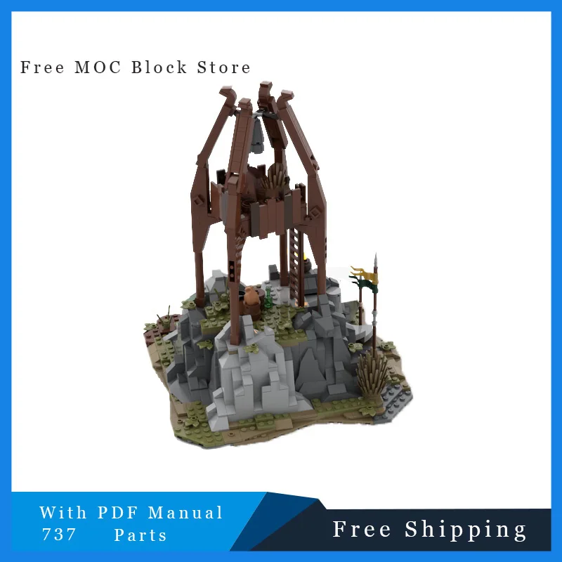 

737 Parts Archer Tower MOC Building Blocks Kit Exquisite Details DIY Model Sets Toy Christmas Birthday Holiday Gift For Children