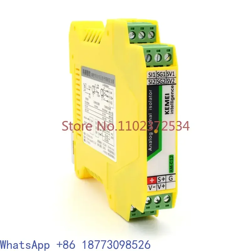 

Analog signal isolator 4-20mA current voltage signal transmitter converter module one in two out