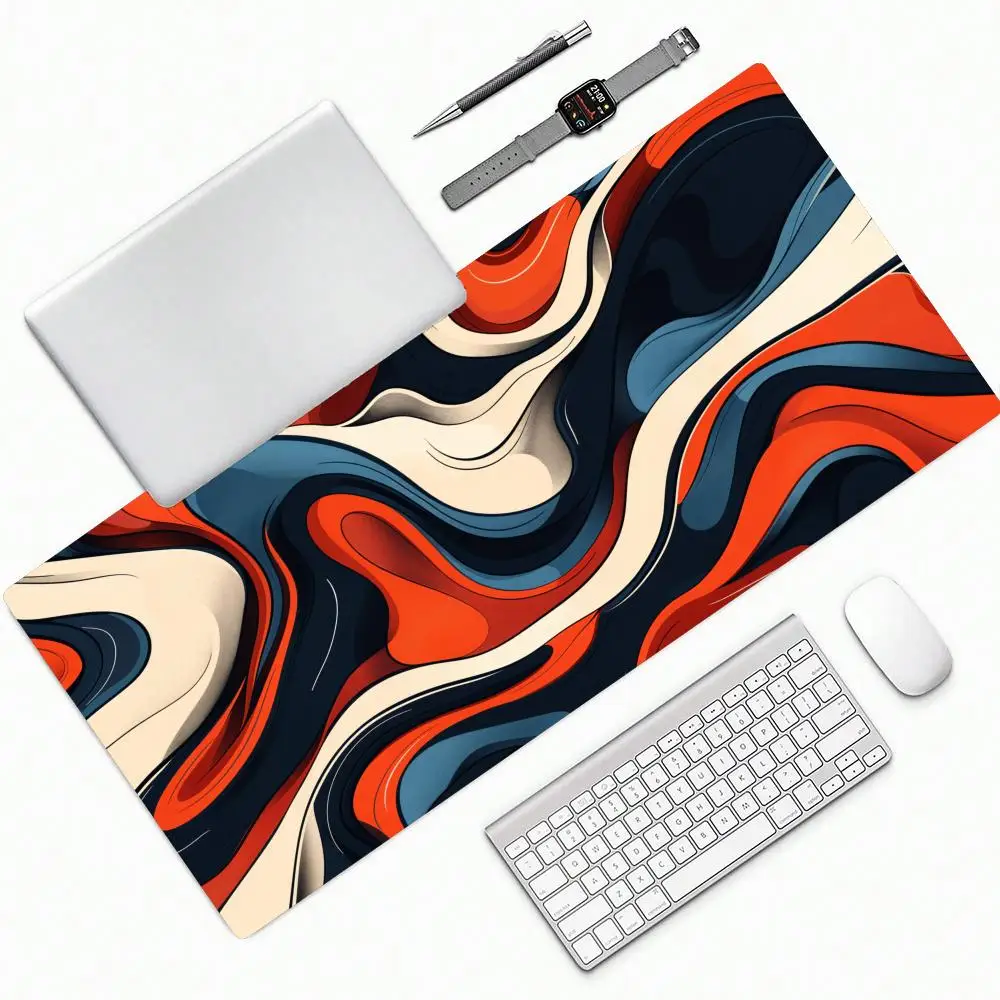 

Mouse carpet Desk mat Mousemat 90x40 Mouse Computer Stripes mouse mat Keyboard mat Desk mat pad Pad