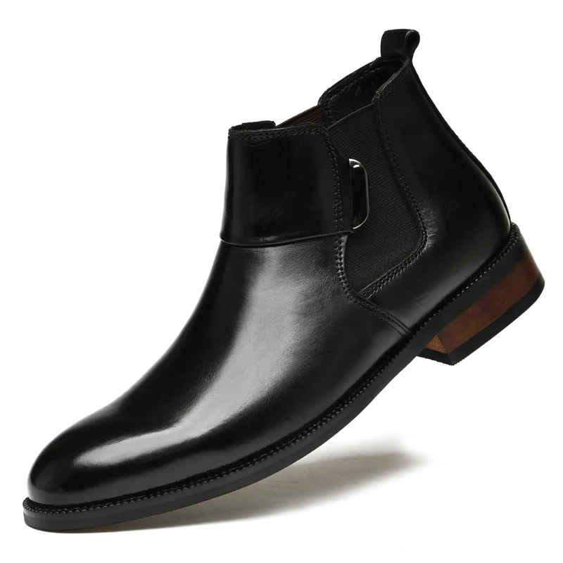 Men Boots Men Autumn & Winter Fashion Shoes Men Leather Lace-Up Boots Male Comfy Classic Casual Shoes