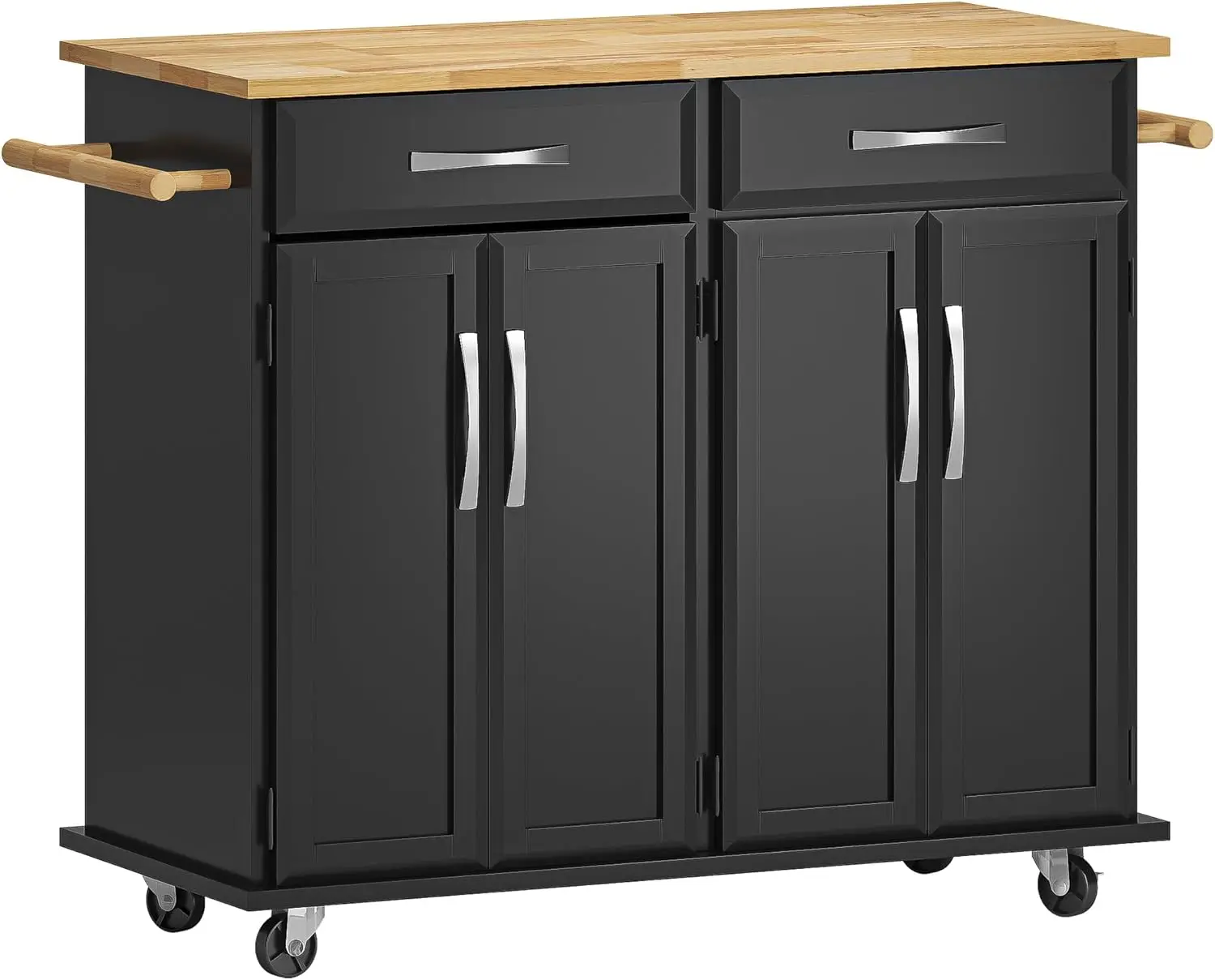 Soges Kitchen Island Cart With Adjustable Shelves, 42