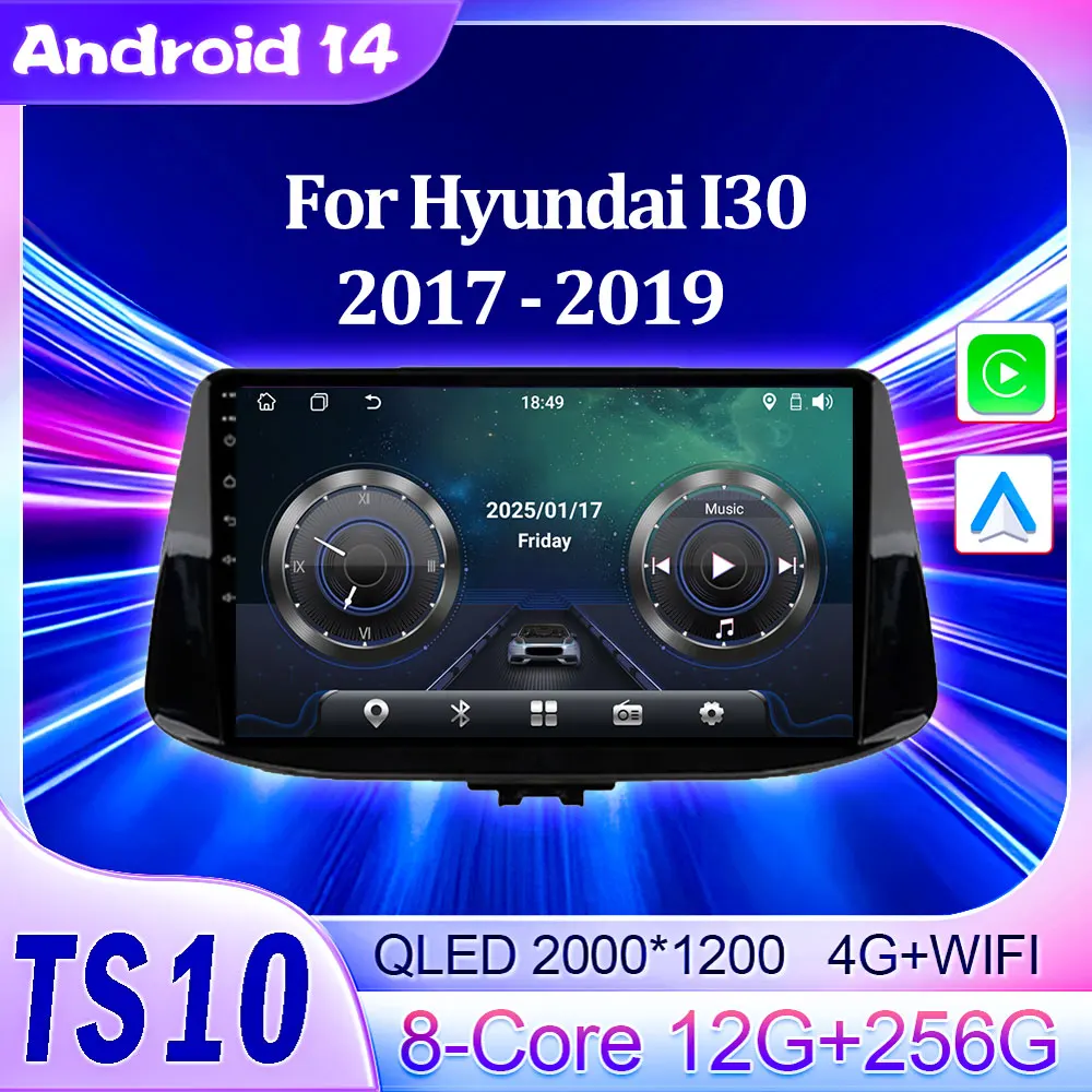 

Car Video Player For Hyundai I30 2017 - 2019 Car Radio Multimedia Player Autoradio GPS Carplay Android Auto Touch Screen Wifi BT