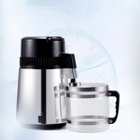 Pure Water Distiller 4L 750W Dental Lab Distilled Water Machine Filter Stainless Steel Electric Distillation Purifier