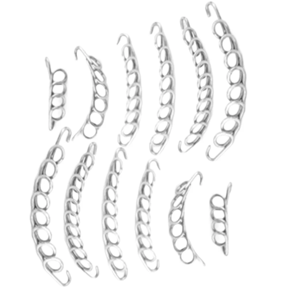 12 個の足の爪矯正ワイヤーステンレス鋼プロフェッショナルネイルコレクター再利用可能なコンパクト陥入爪ツール耐摩耗性