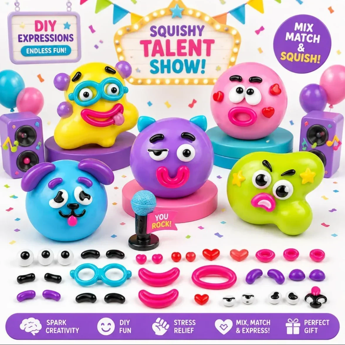 100+ Stile Sensorische Squishy Blindbox-Serie, Zufällige Niedliche Langsam Aufsteigende Spielzeuge, Sammelbare Stressbälle als Überraschungsgeschenk – Detail 13