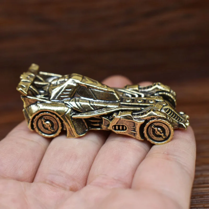 Pure Brass Vintage Racing Car Model Desktop Home Decor Ornament Tea Pet Brassware Craft Instant Win